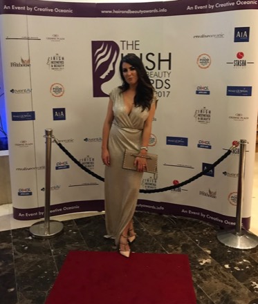 Louisa Murphy on the red carpet at the Irish Hair & Beauty Awards 2017.