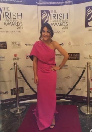 Louisa Murphy on the red carpet at the Irish Hair & Beauty Awards 2018.
