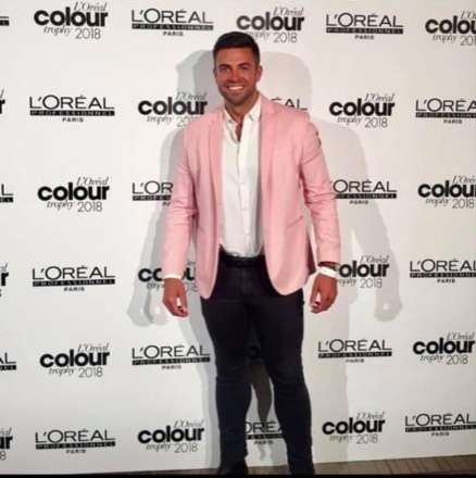 At the L’Oréal Colour Trophy 2018 photo wall.