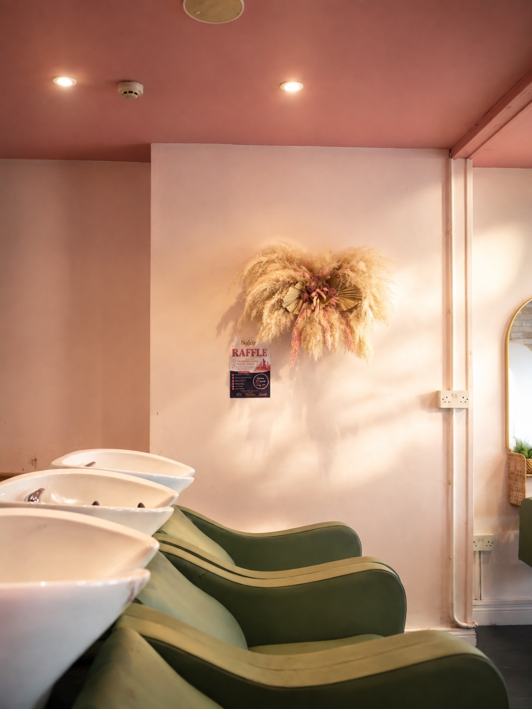 The green backwash basins at Ferns.
