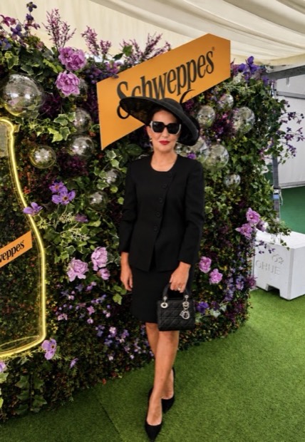 A Saints Style Society piece worn at a race meeting or wedding.