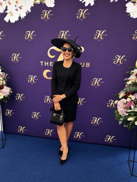 A Saints Style Society piece worn at a race meeting or wedding.