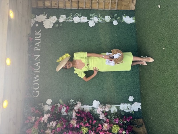 A Saints Style Society piece worn at a race meeting or wedding.