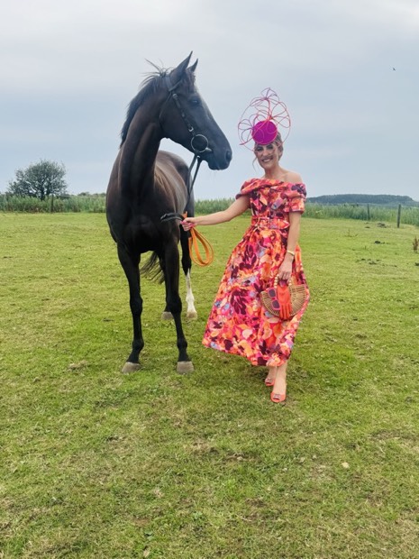 A Saints Style Society piece worn at a race meeting or wedding.