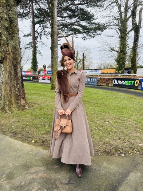 A Saints Style Society piece worn at a race meeting or wedding.
