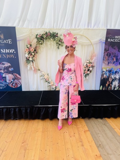A Saints Style Society piece worn at a race meeting or wedding.