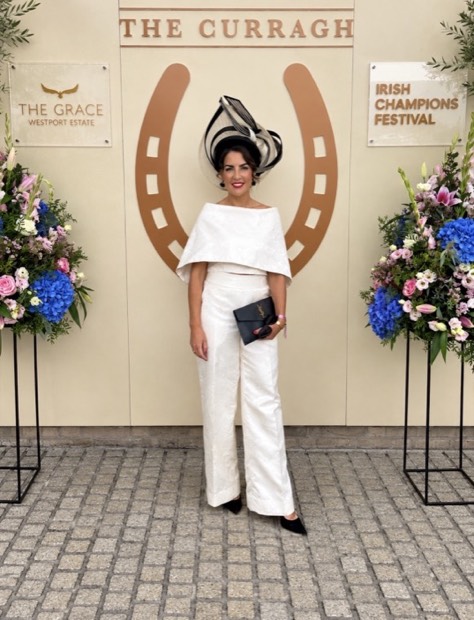 A Saints Style Society piece worn at a race meeting or wedding.