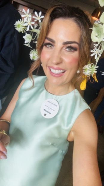 A Saints Style Society piece worn at a race meeting or wedding.